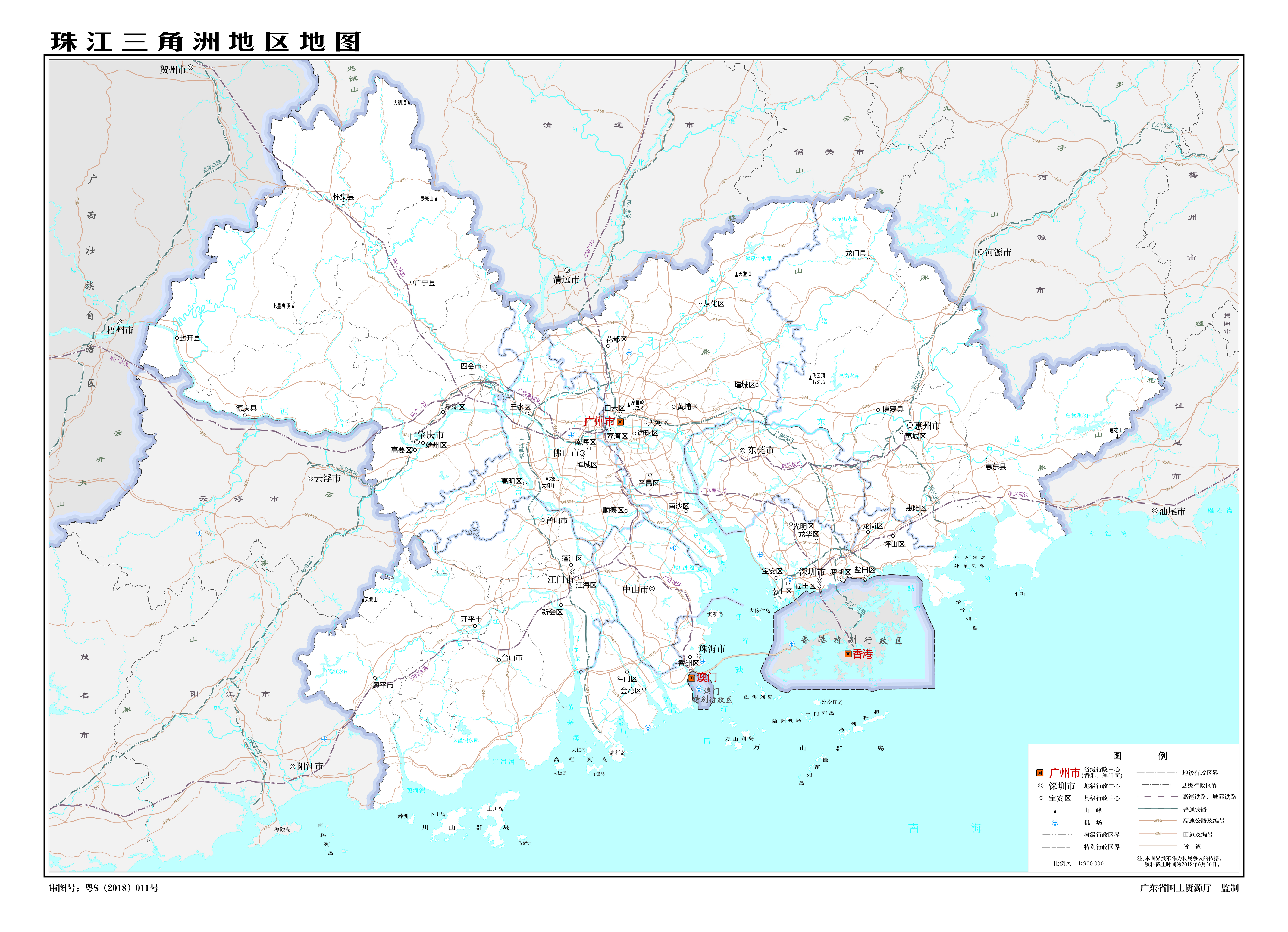 珠江三角洲地区地图